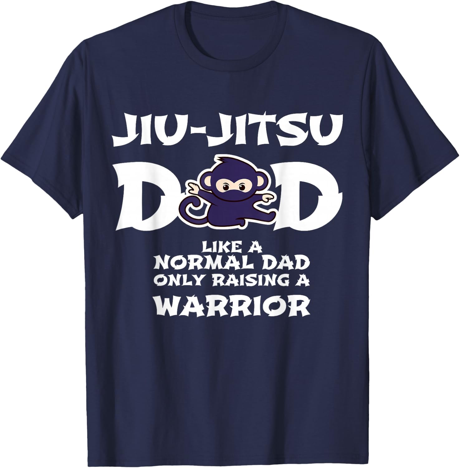 Jiu jitsu Dad Raising a Warrior Funny Fathers Day Jiu-jitsu T-Shirt - T-Shirt | Navy