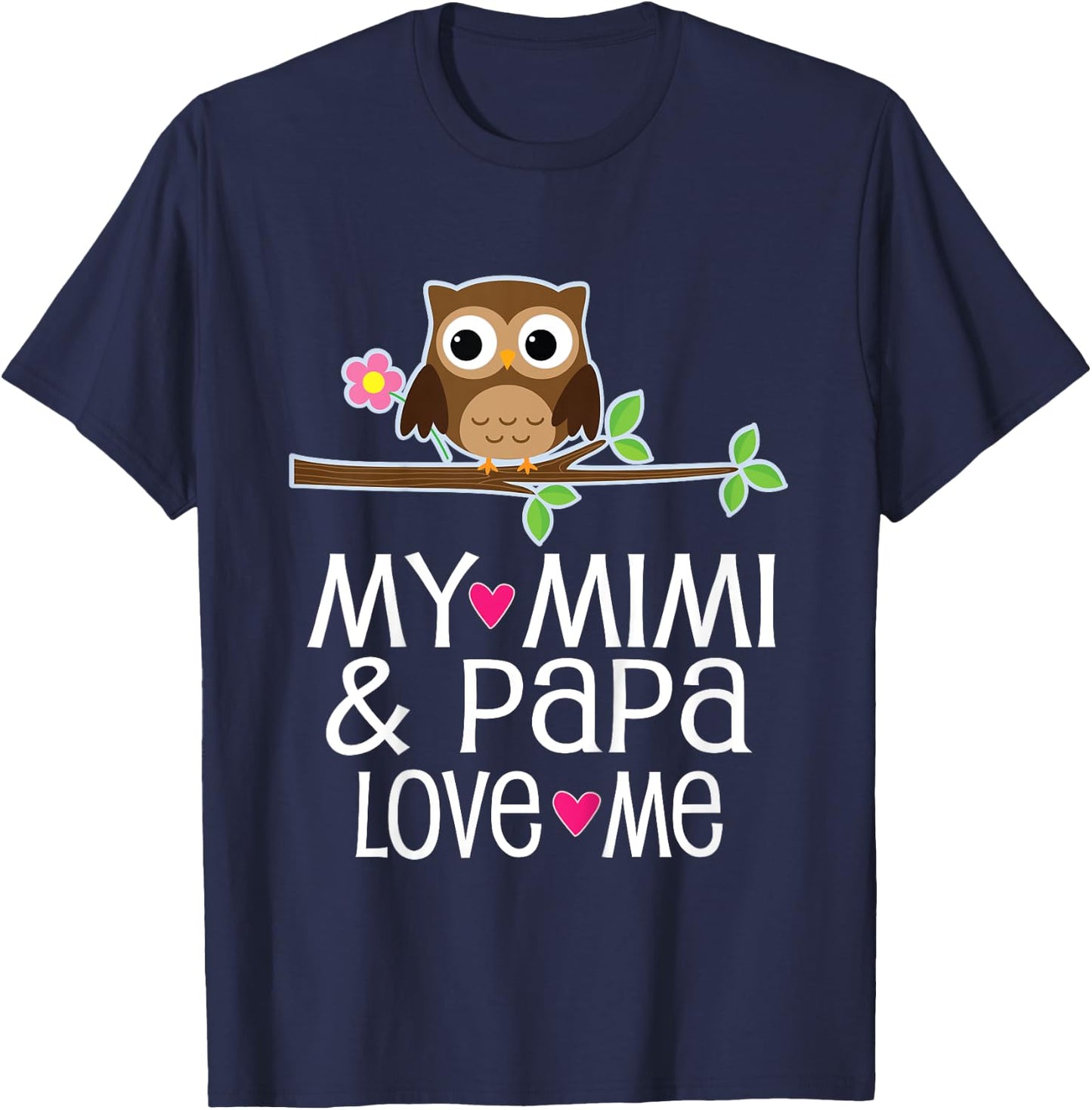 My Mimi and Papa Love Me Granddaughter T-Shirt - T-Shirt | Navy