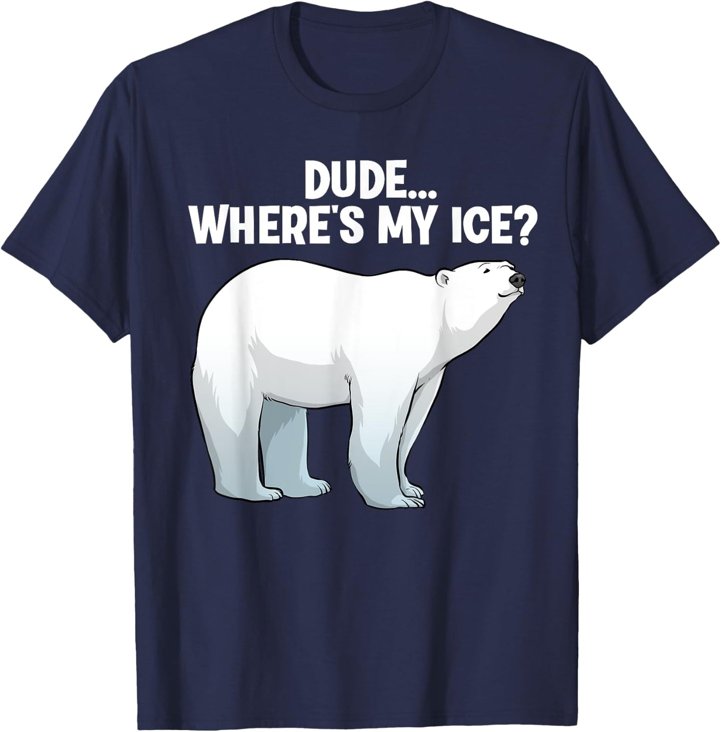 Funny Polar Bear Design Women Kids Polar Bear Lovers T-Shirt - T-Shirt | Navy