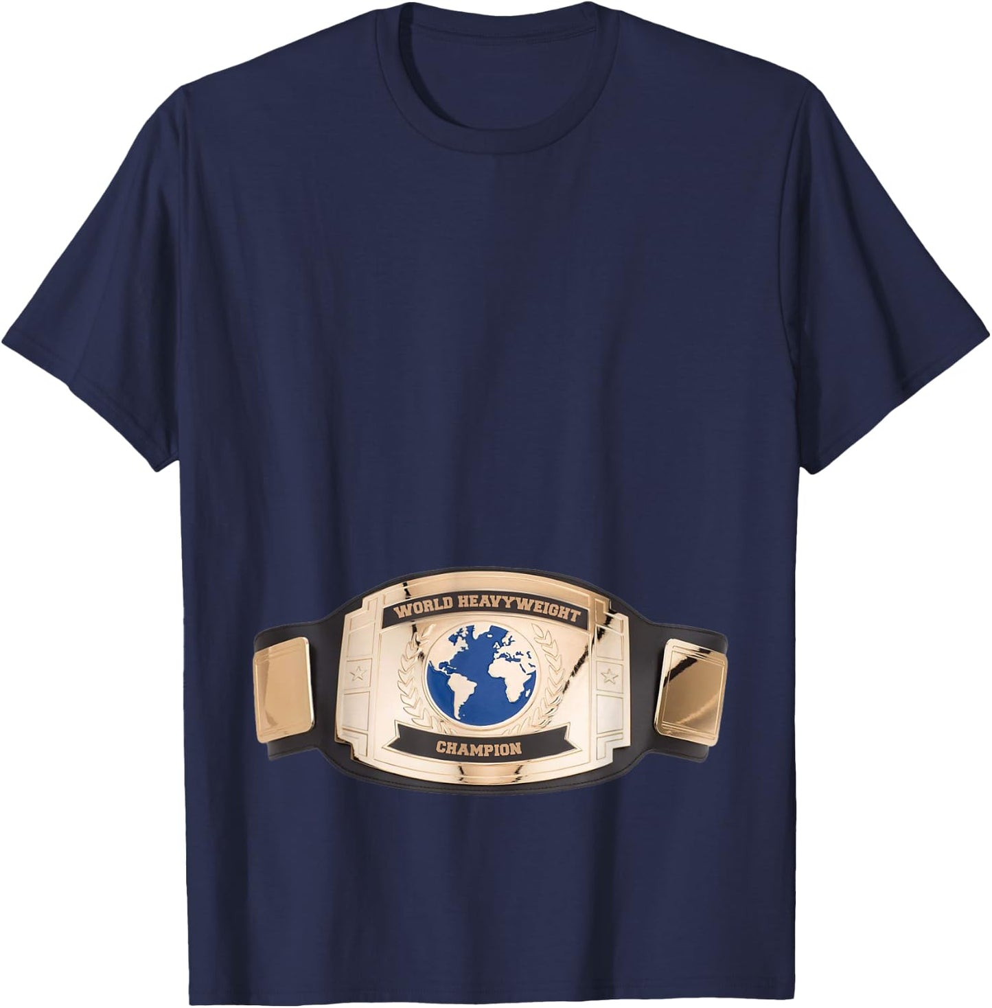 World Heavyweight Champion Belt T-Shirt - T-Shirt | Navy