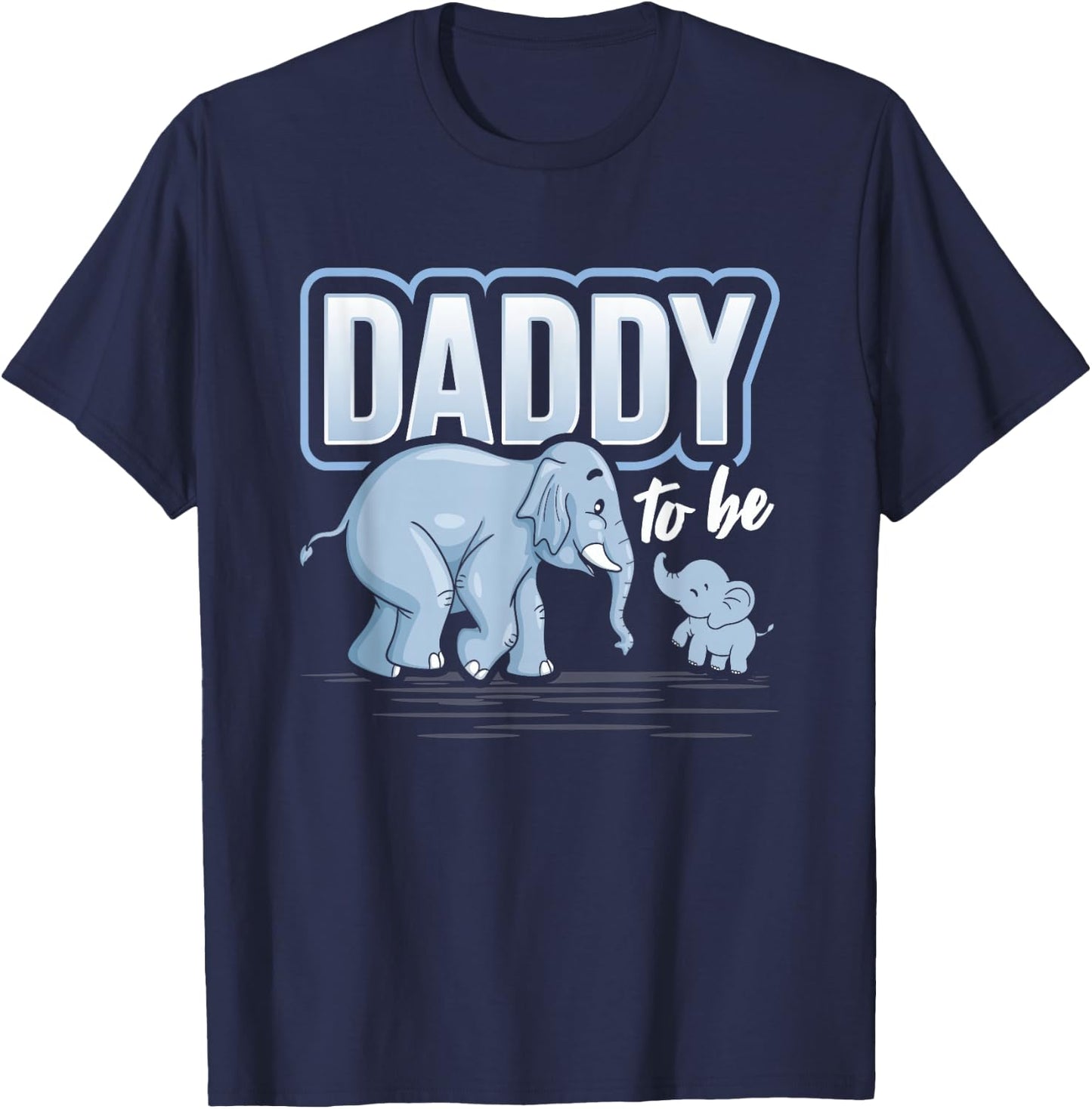 Daddy To Be Elephant Baby Shower Pregnancy Gift Soon To Be T-Shirt - T-Shirt | Navy