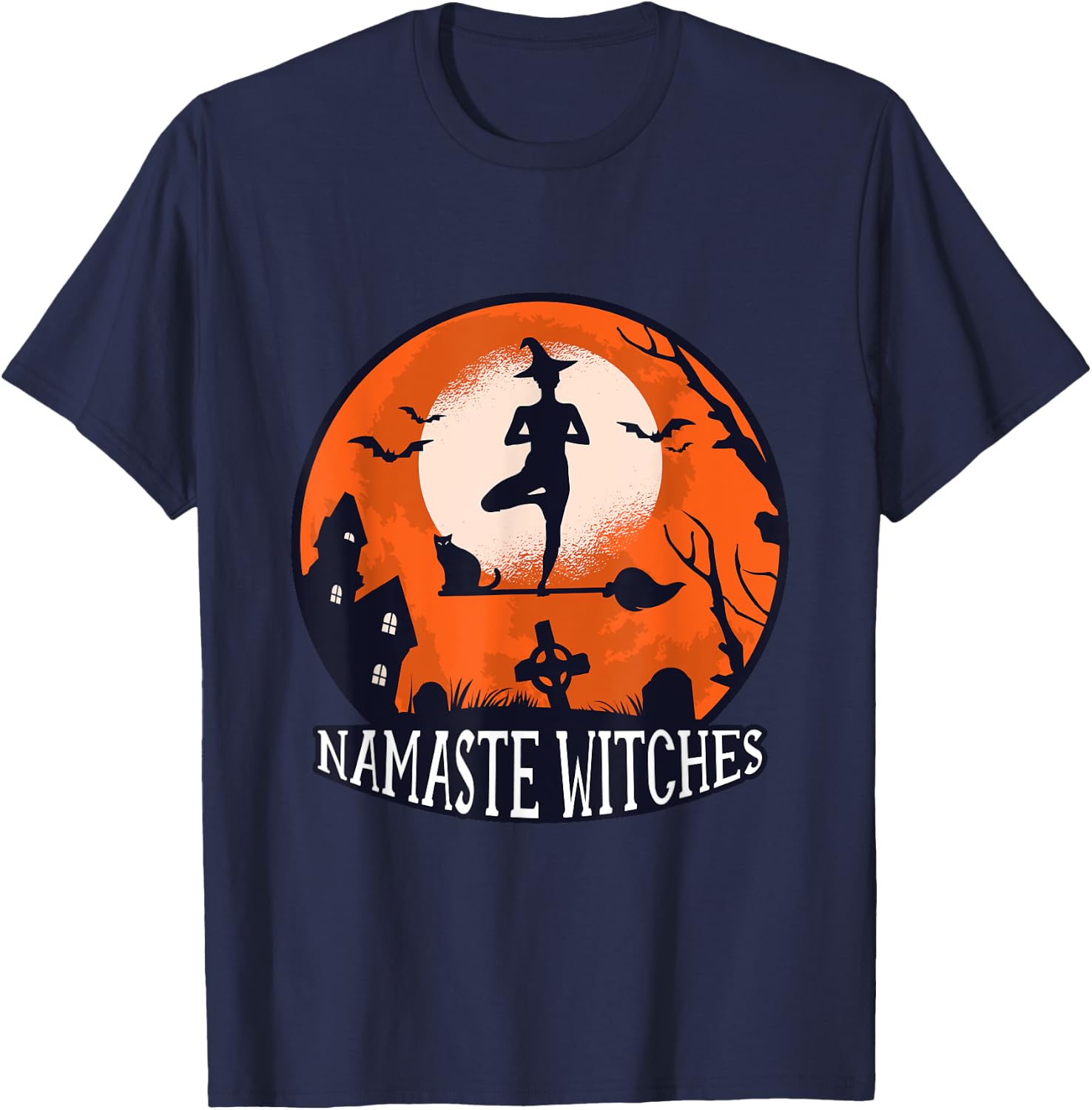 Namaste witches - Halloween Costume T-Shirt - T-Shirt | Navy