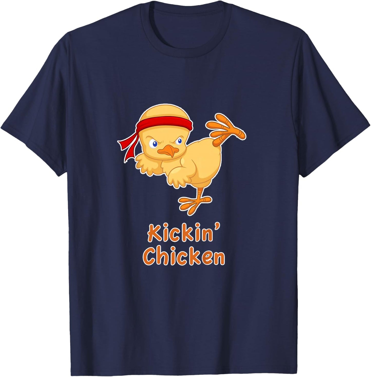 Funny Kids Karate Gift Youth Karate Kickin' Chicken T-Shirt - T-Shirt | Navy