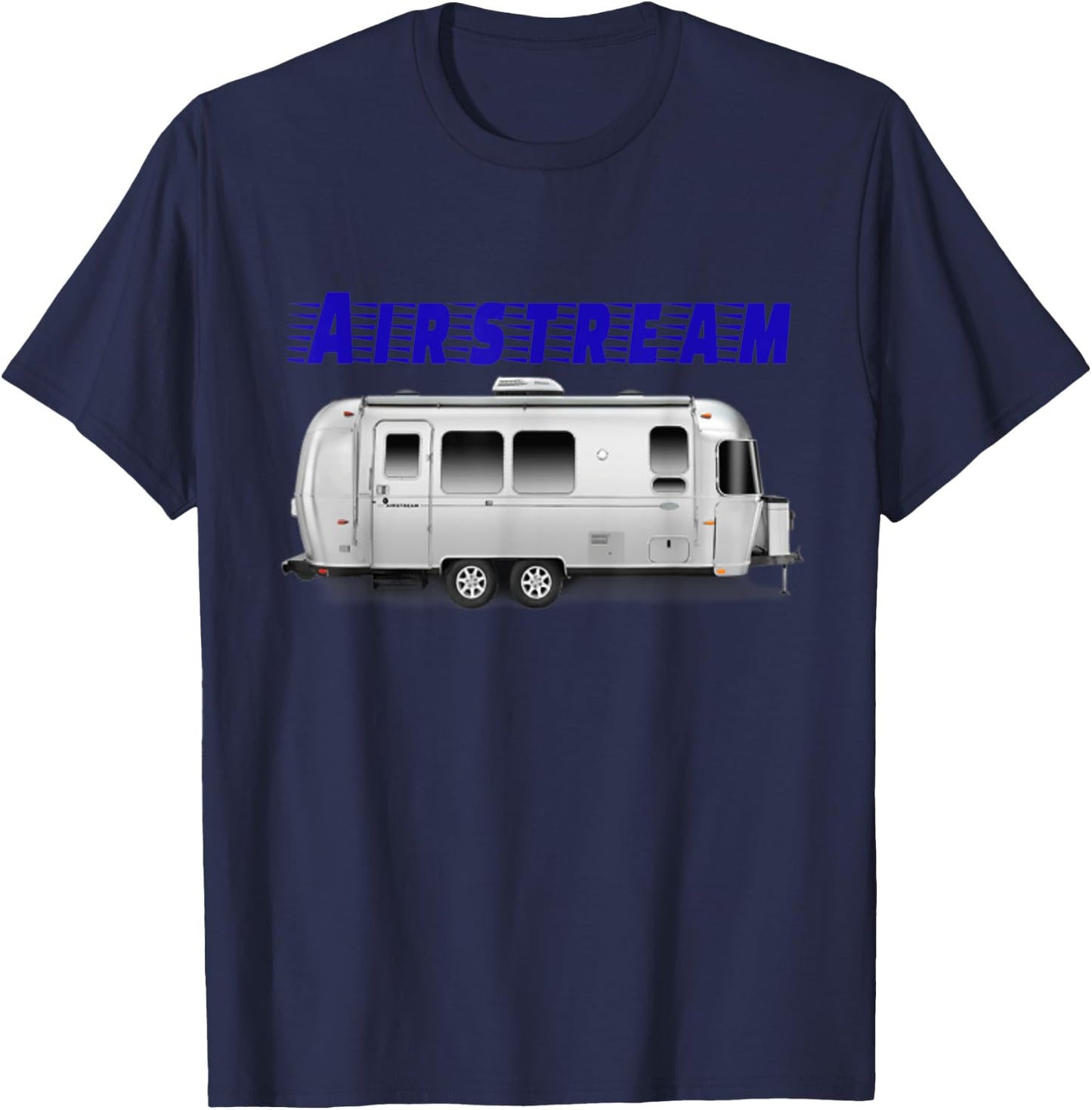 Nice vintage Airstream camping trailer . T-Shirt - T-Shirt | Navy