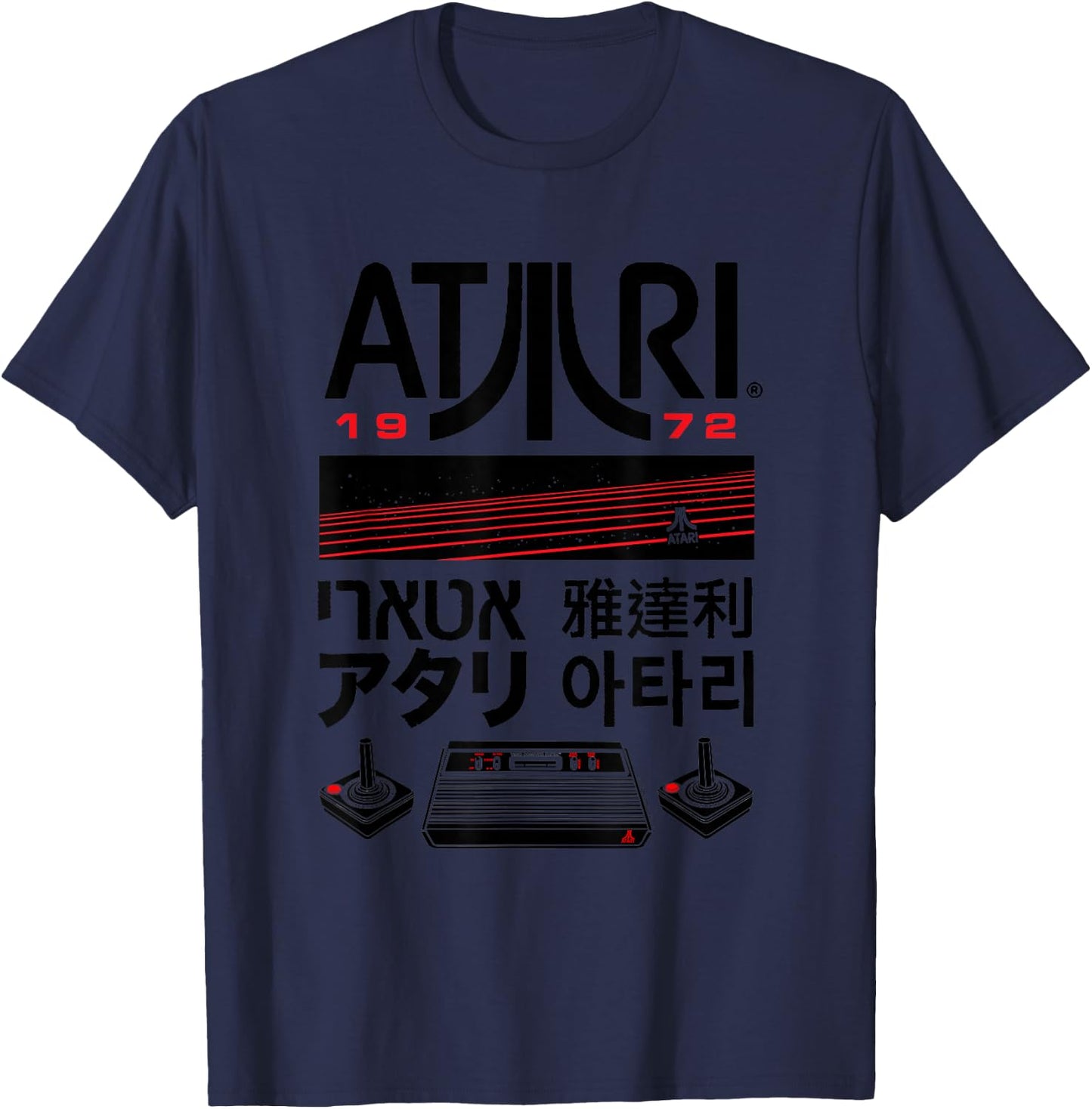 ATARI Retro 1972 Console Logo Kanji Design T-Shirt - T-Shirt | Navy