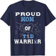 T1D Proud Mom Diabetes Awareness Type 1 Insulin Pancreas T-Shirt - T-Shirt | Navy