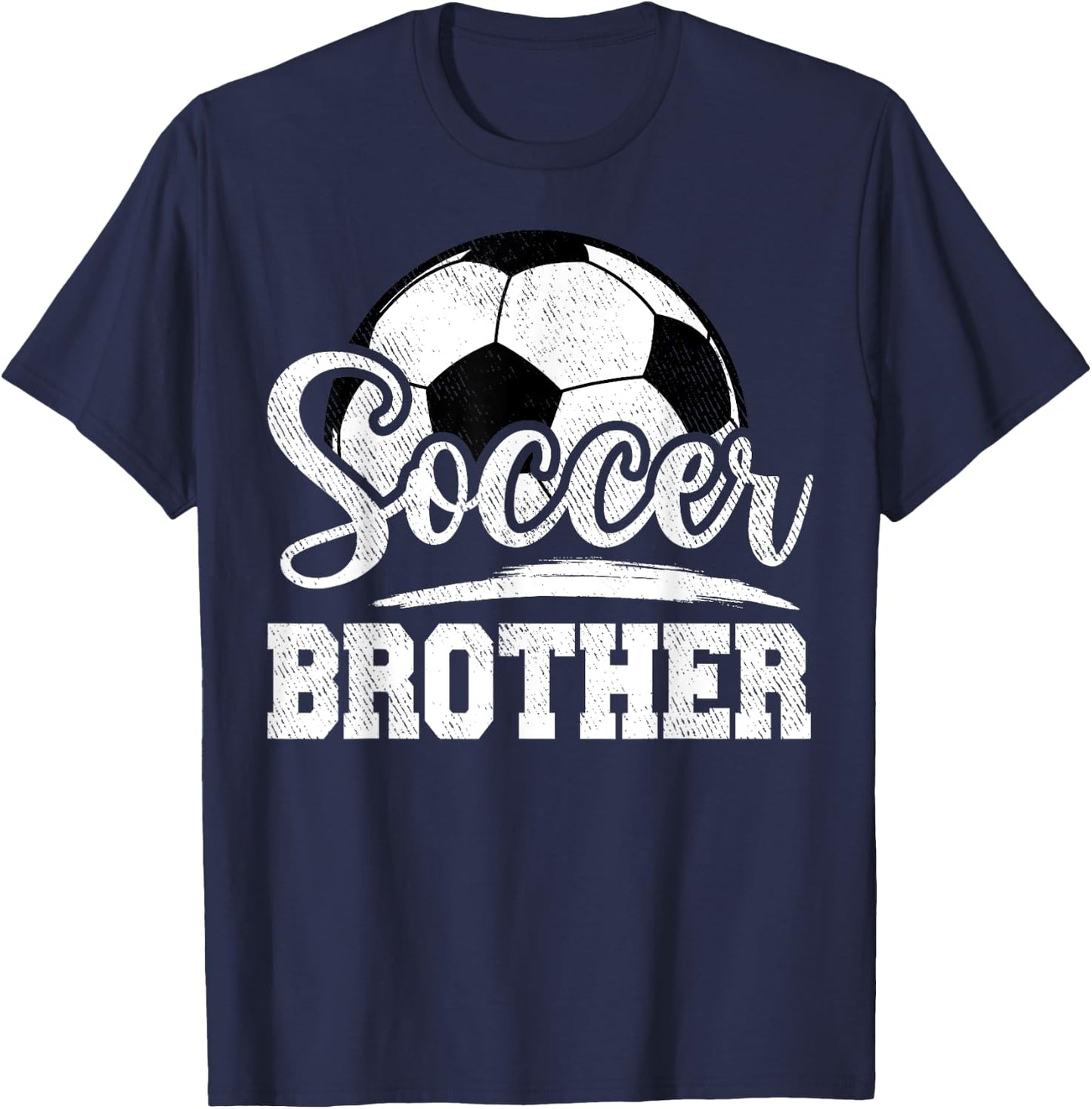 Soccer Brother Soccer Player Game Day T-Shirt - T-Shirt | Navy