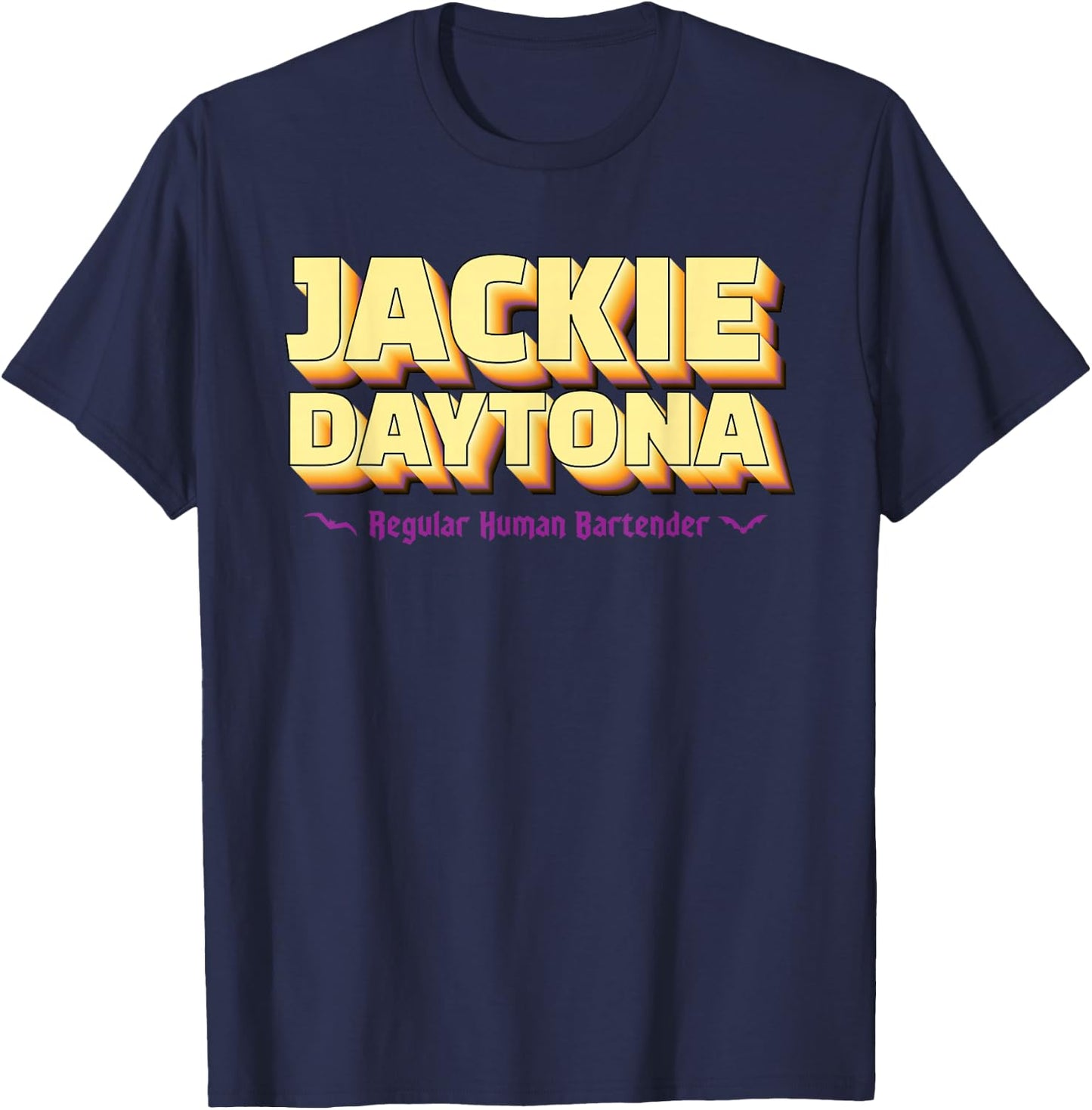 Jackie Daytona Regular Human Bartender Retro Design T-Shirt - T-Shirt | Navy