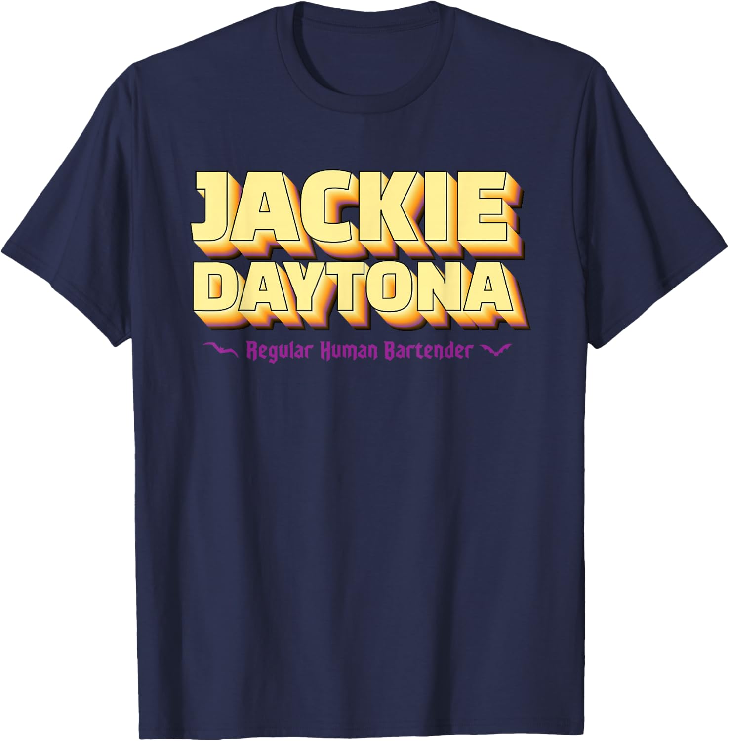 Jackie Daytona Regular Human Bartender Retro Design T-Shirt - T-Shirt | Navy