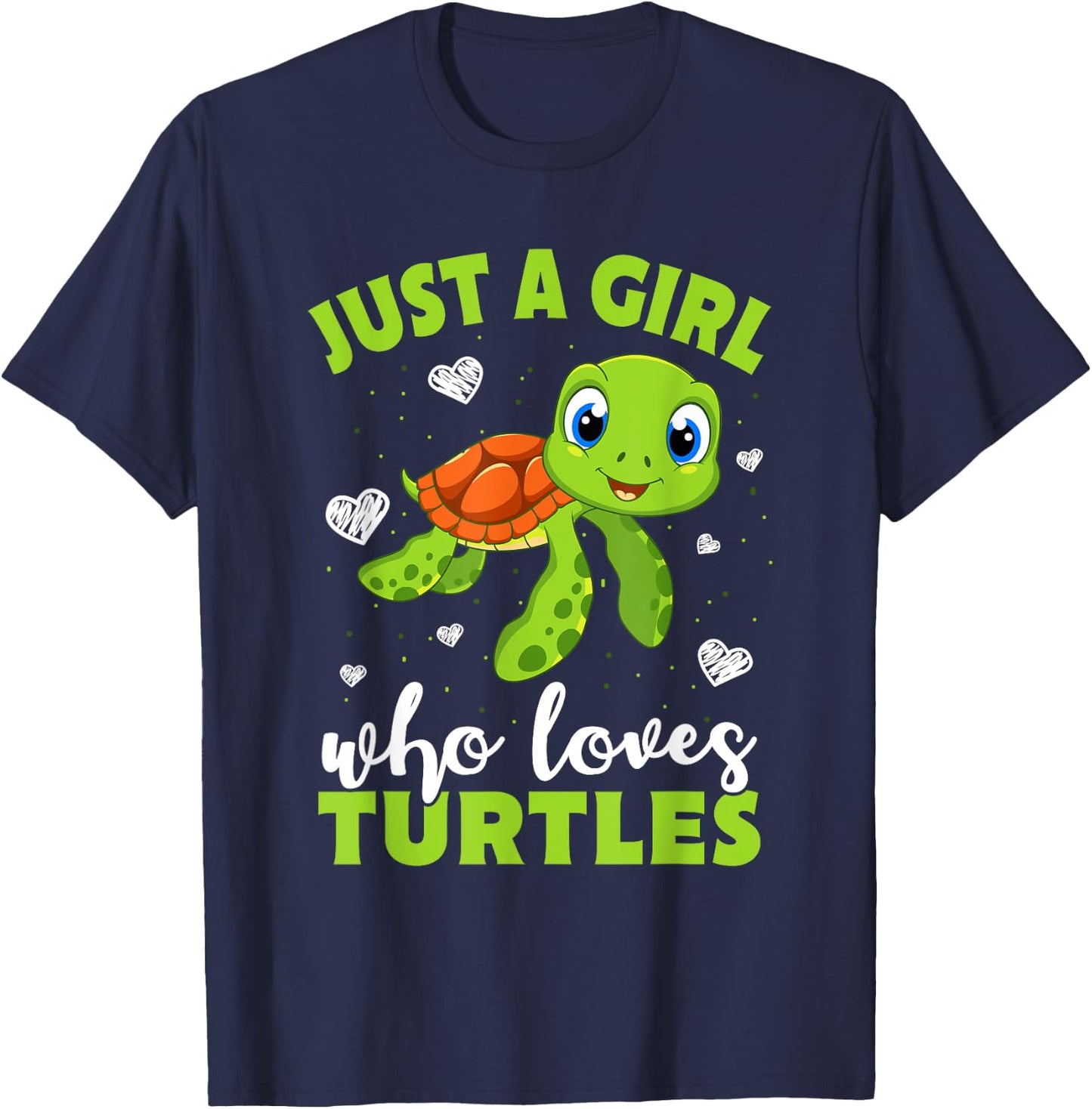 Nur Ein Girl das Turtle Loves Women Gift T-Shirt - T-Shirt | Navy
