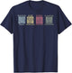 Avatar: The Last Airbender Elements Line Up T-Shirt - T-Shirt | Navy