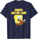 Mademark x SpongeBob SquarePants - SpongeBob Loves Reading - Books are My Jam T-Shirt - T-Shirt | Navy