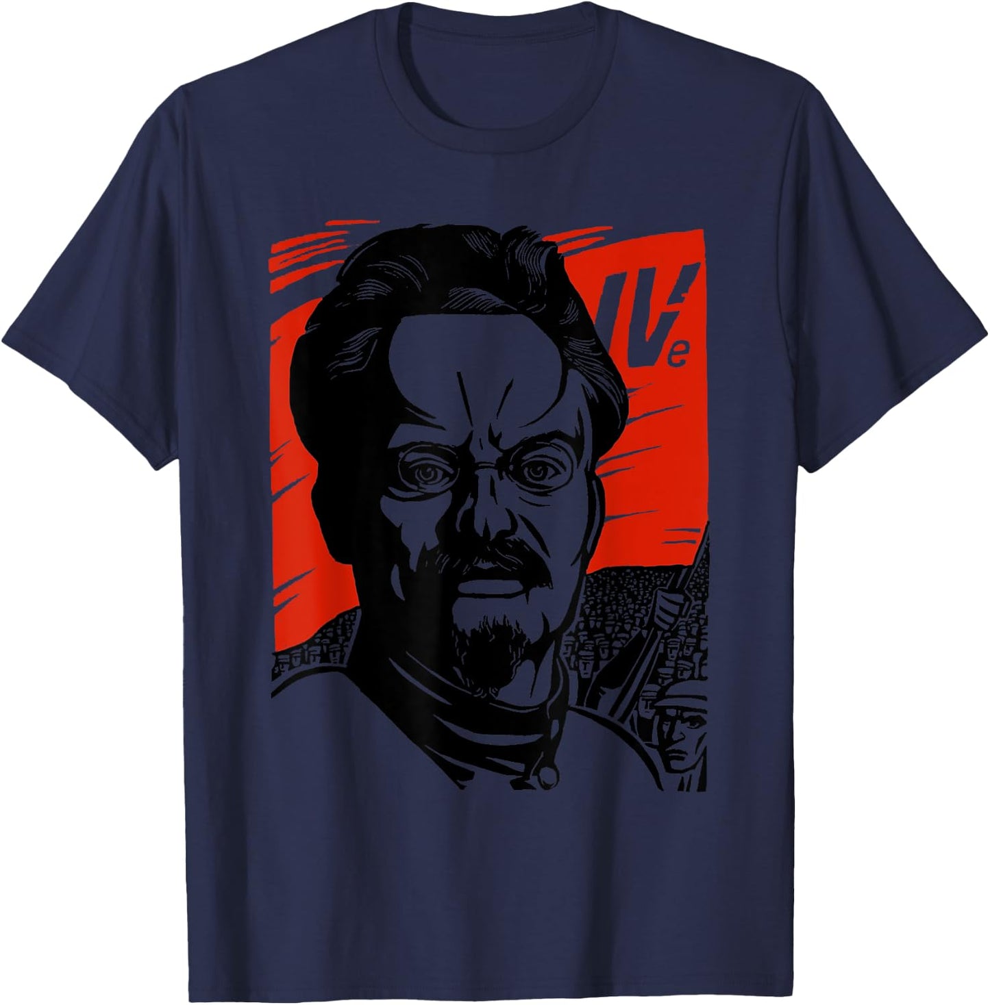 Leon Trotsky SOVI8 vintage propaganda. T-Shirt - T-Shirt | Navy