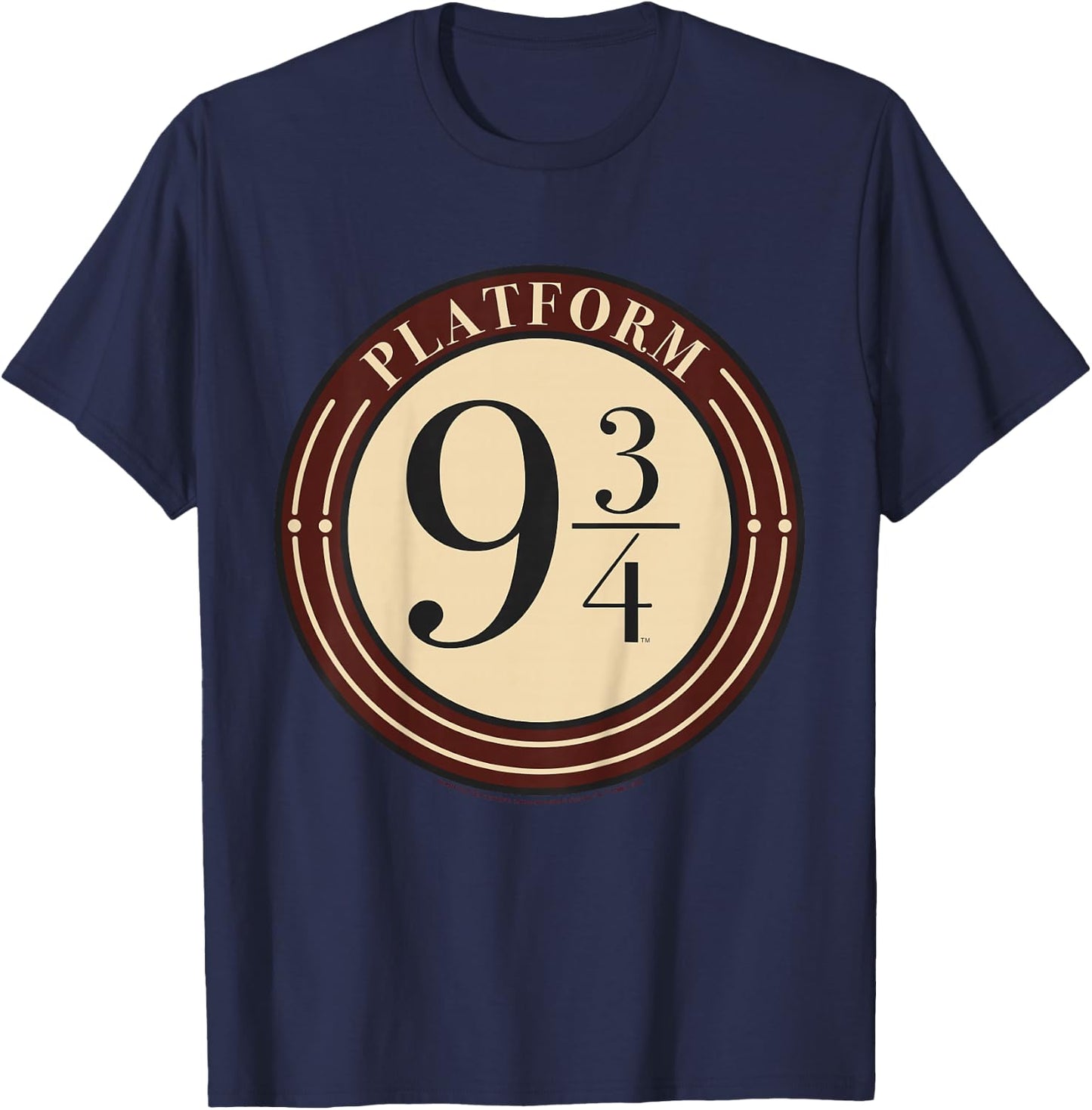 Kids Harry Potter Platform 9 &3/4 Simple Logo T-Shirt - T-Shirt | Navy