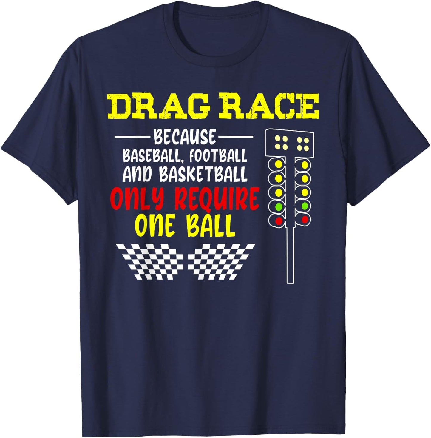 Drag Racing Christmas Tree design, Racing design, Horsepower T-Shirt - T-Shirt | Navy