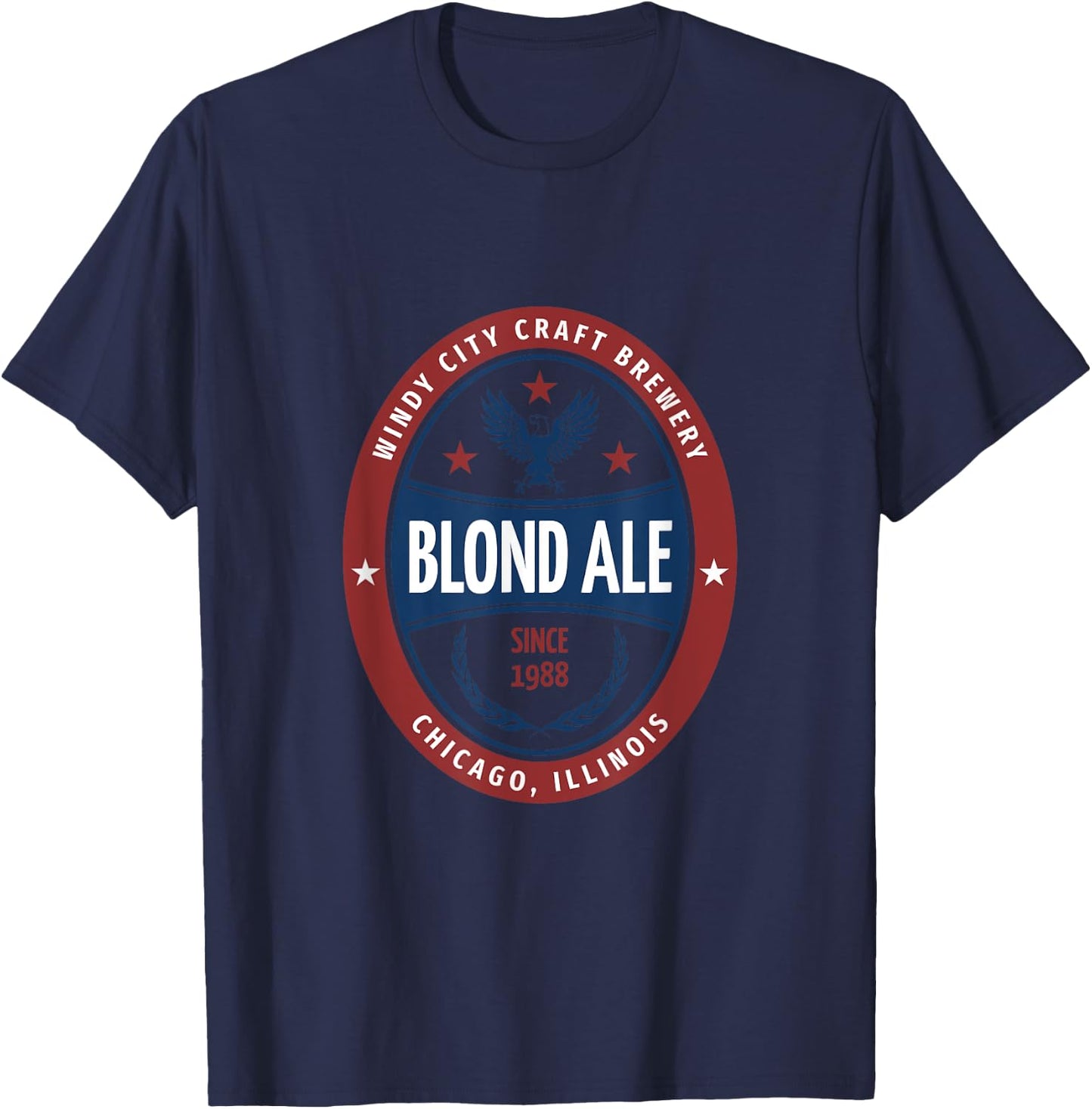Windy City Craft Brewery Blond Ale Meme Novelty Beer Logo T-Shirt - T-Shirt | Navy