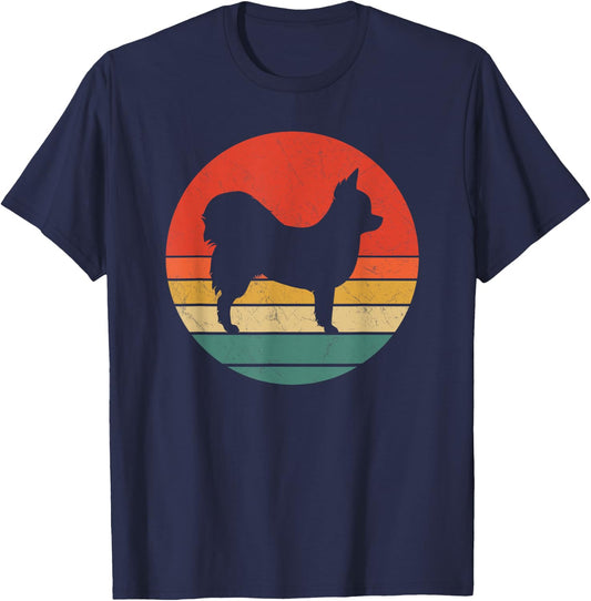 Pomchi Vintage Dog Silhouette Retro 60s 70s Cute Dogs Gift Men Women Kids T-Shirt - T-Shirt | Navy