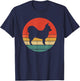 Pomchi Vintage Dog Silhouette Retro 60s 70s Cute Dogs Gift Men Women Kids T-Shirt - T-Shirt | Navy