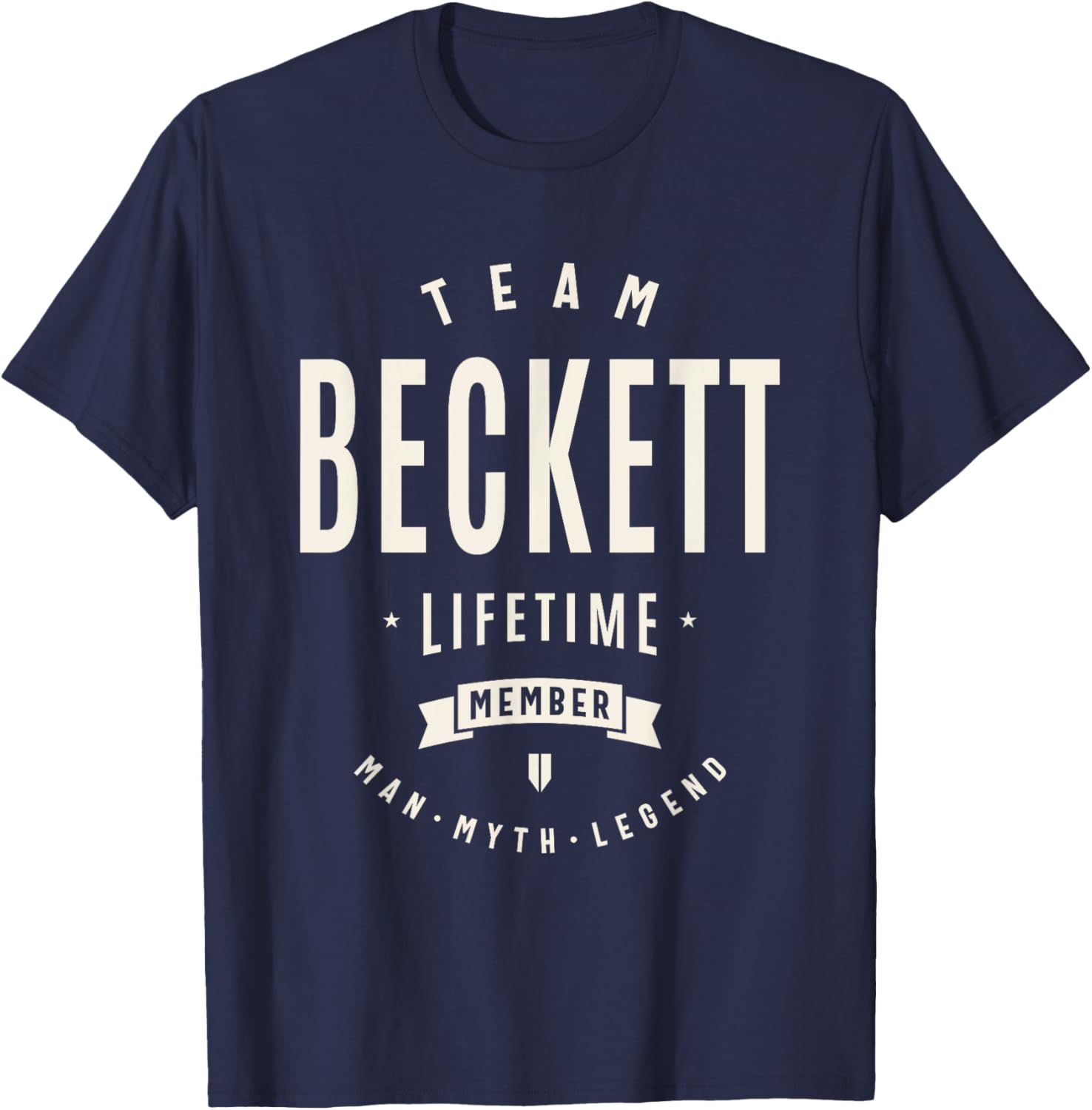 Team Beckett Lifetime Member Funny Name Beckett T-Shirt - T-Shirt | Navy