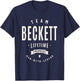 Team Beckett Lifetime Member Funny Name Beckett T-Shirt - T-Shirt | Navy