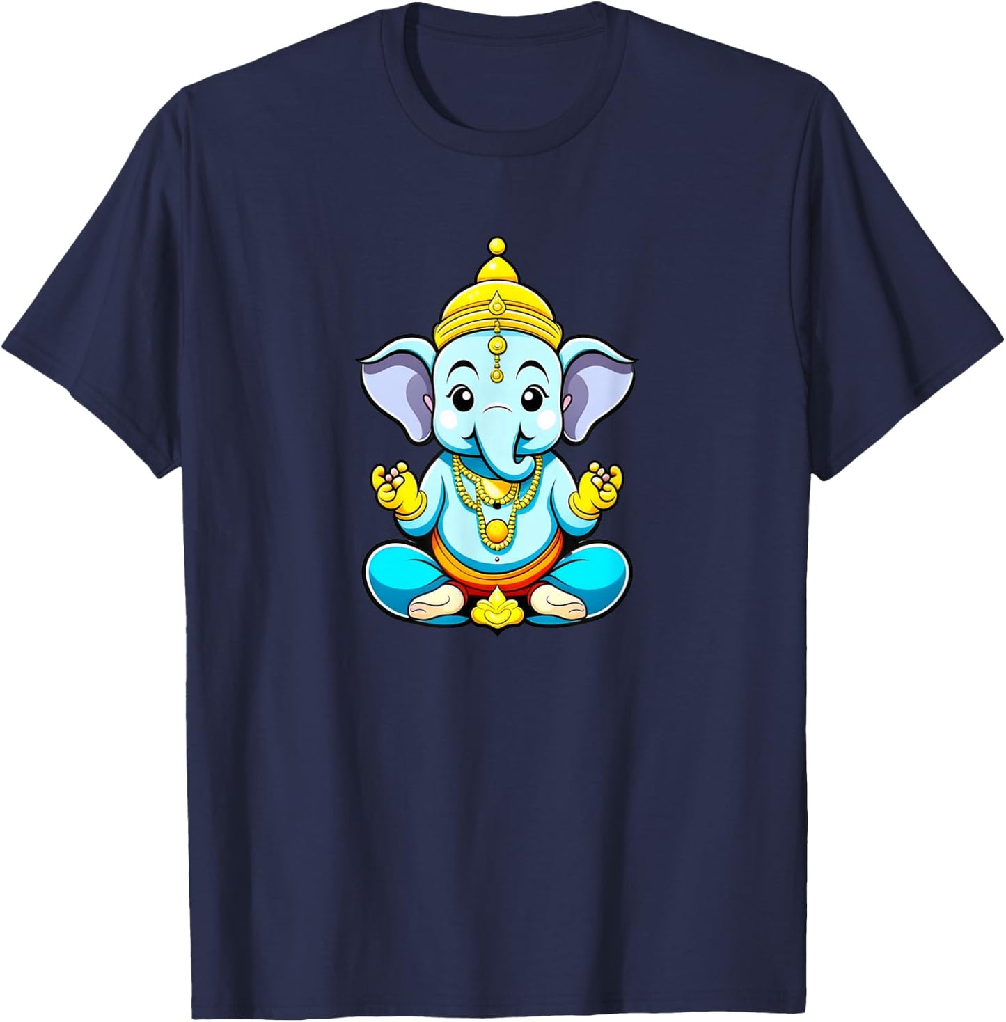 Lord Ganesha Baby Elephant Ganesh Utsav T-Shirt - T-Shirt | Navy
