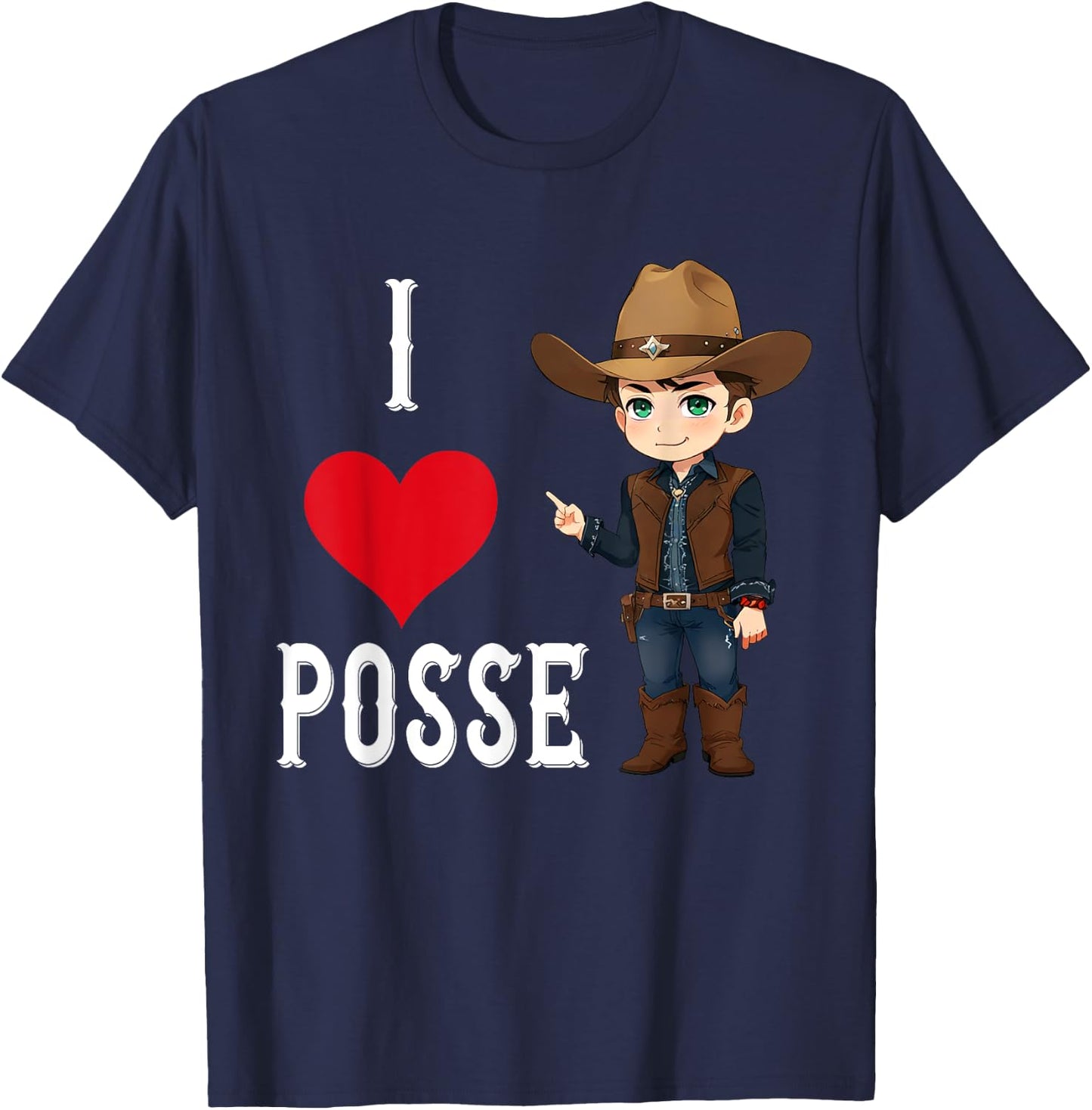 I Love Posse Funny Cowboy Dean SPN 18+ T-Shirt - T-Shirt | Navy