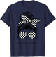 Racing mom Messy Bun Racer Race Mother's Day T-Shirt - T-Shirt | Navy