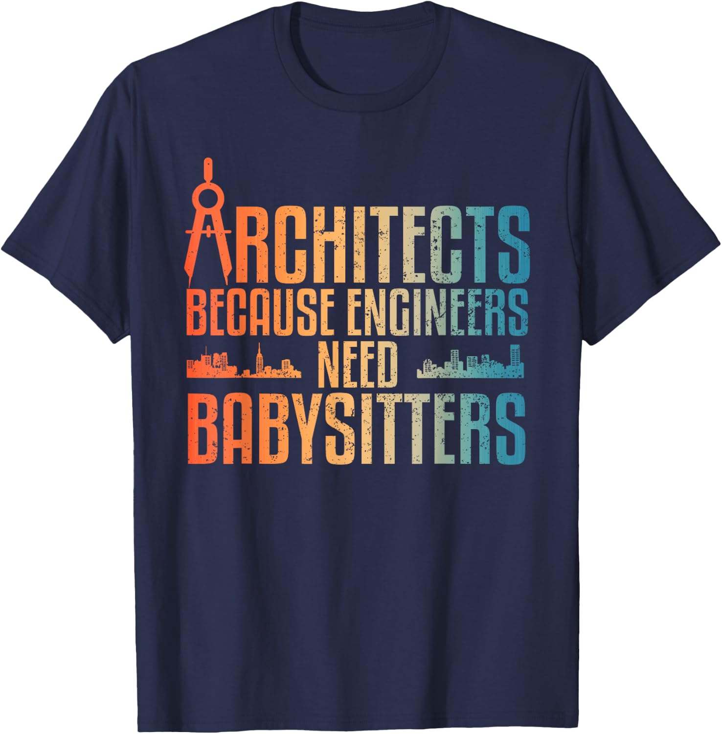 Funny Architect Art Women Architecture Gag Architect T-Shirt - T-Shirt | Navy