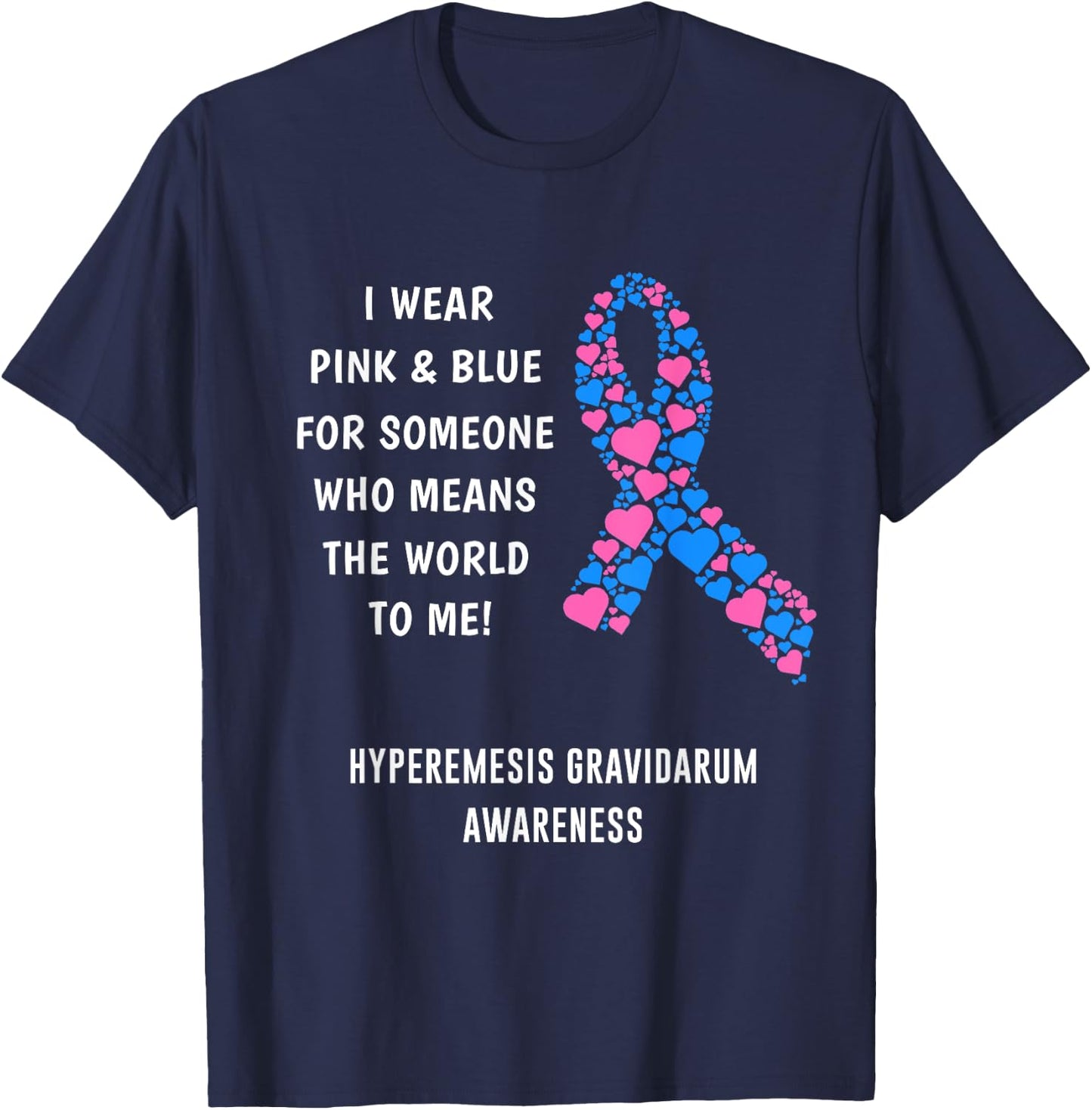 Hyperemesis Gravidarum Awareness T-Shirt - T-Shirt | Navy
