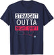 Funny Nursing Straight Outta Night Shift Stethoscope Nurse T-Shirt - T-Shirt | Navy