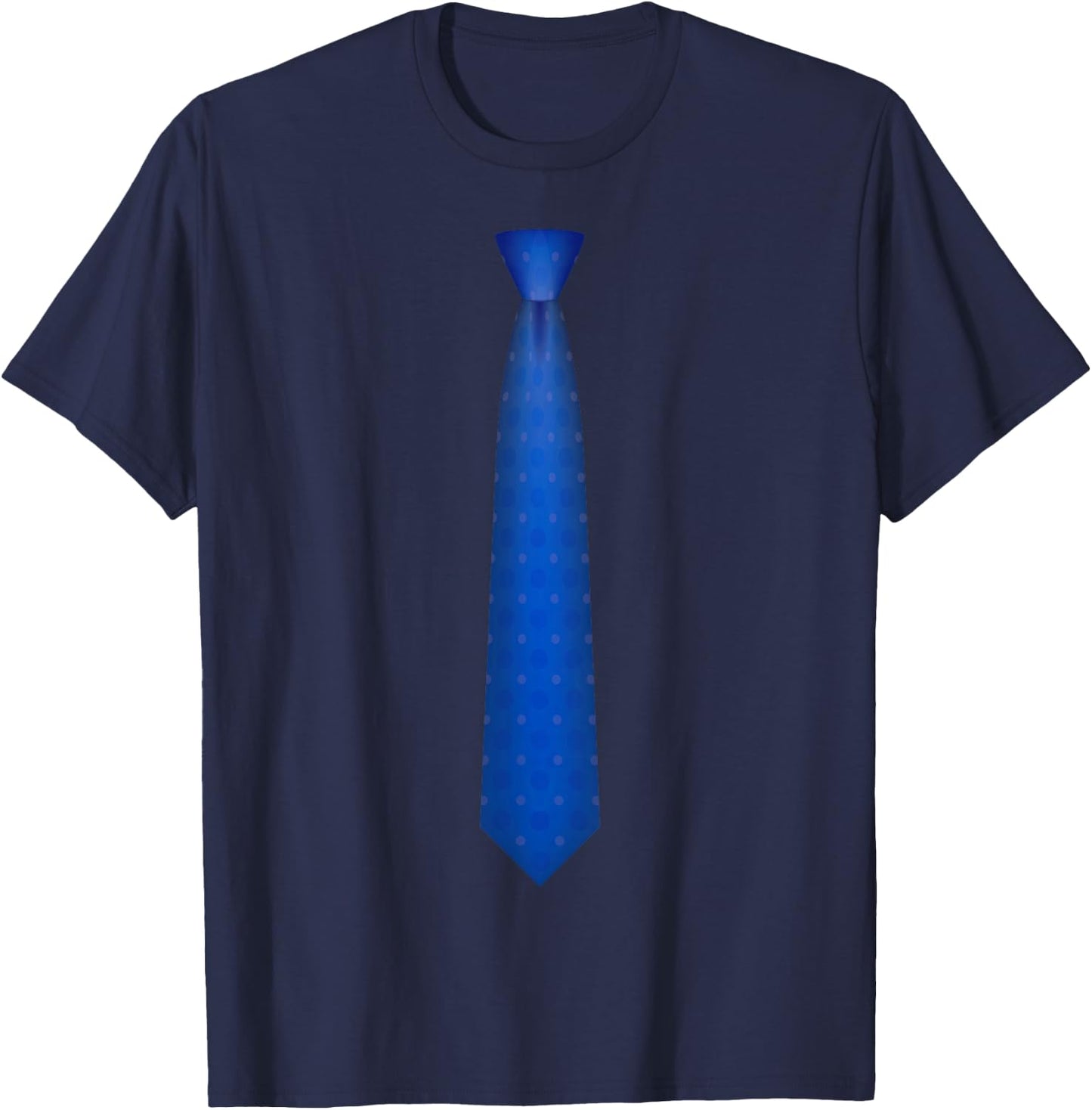 Blue Tie, Necktie Funny Dress Graphic T-Shirt - T-Shirt | Navy