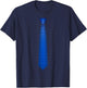 Blue Tie, Necktie Funny Dress Graphic T-Shirt - T-Shirt | Navy
