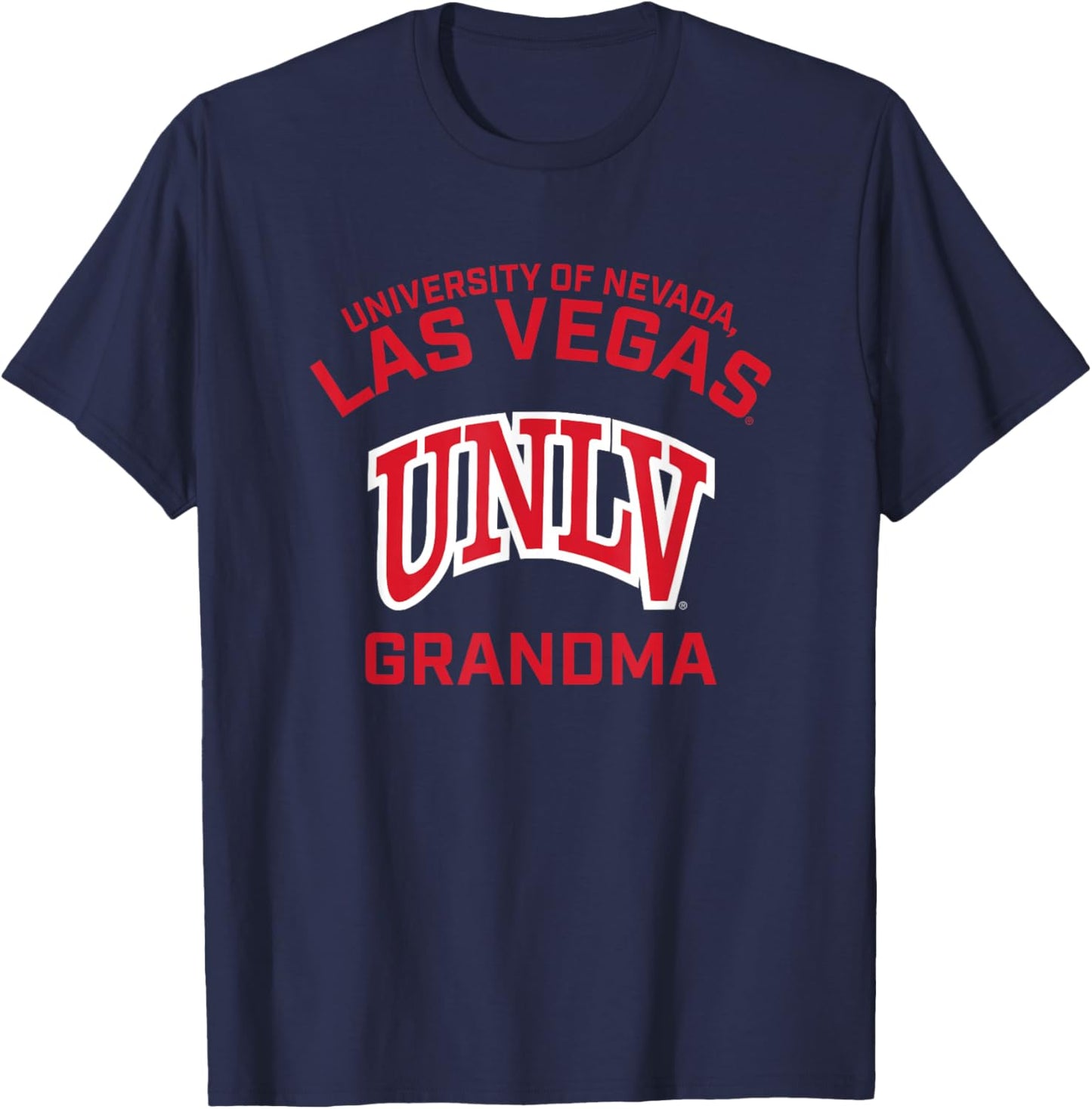 Nevada Las Vegas UNLV Rebels Arched Grandma T-Shirt - T-Shirt | Navy