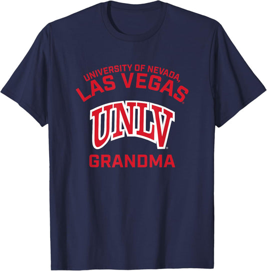 Nevada Las Vegas UNLV Rebels Arched Grandma T-Shirt - T-Shirt | Navy