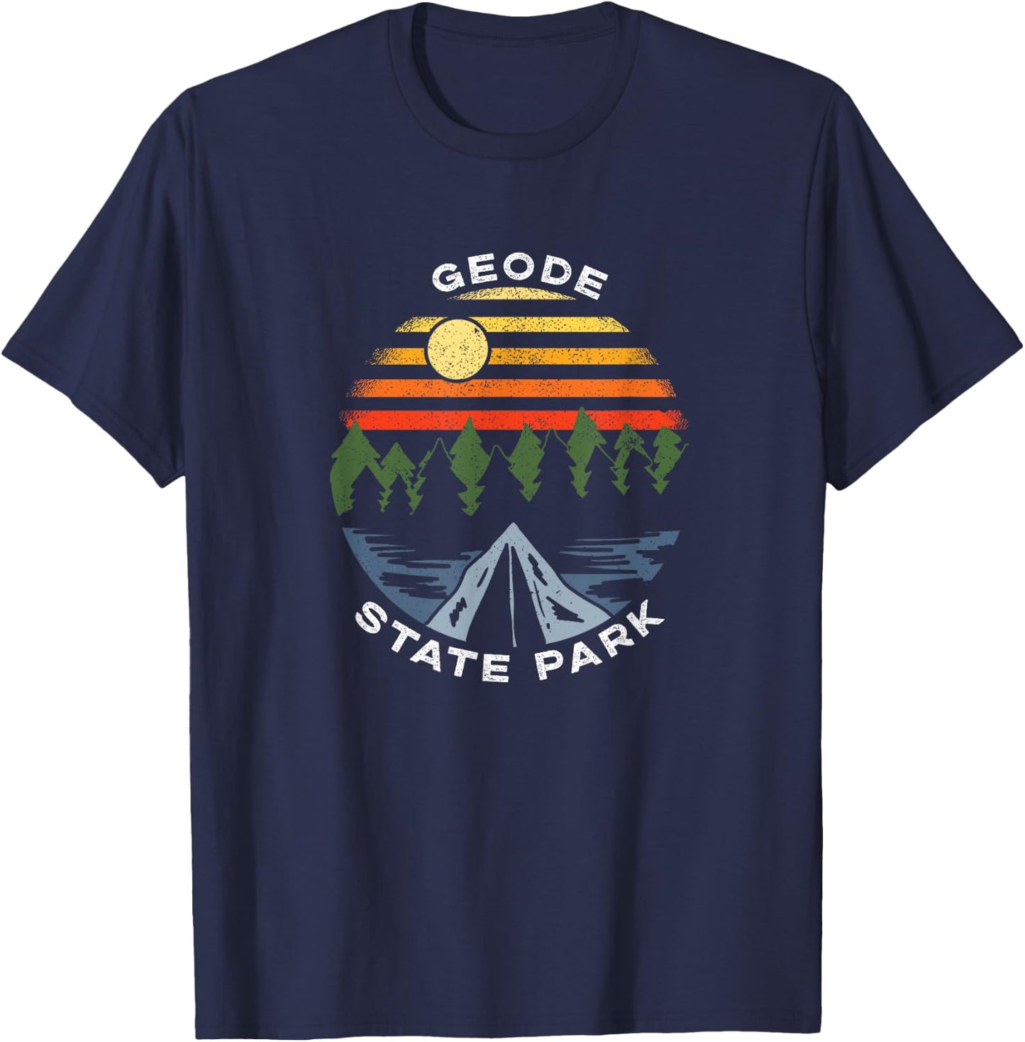 Geode State Park Iowa Forest Camping Vacation T-Shirt - T-Shirt | Navy