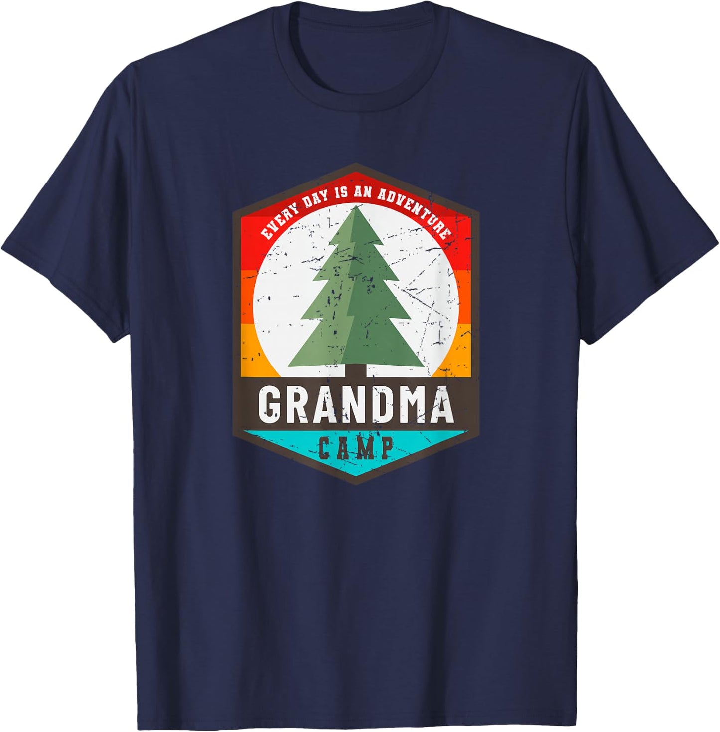 Fun Grandma Camp Every Day Is An Adventure Matching Family T-Shirt - T-Shirt | Navy
