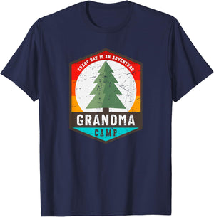 Fun Grandma Camp Every Day Is An Adventure Matching Family T-Shirt - T-Shirt | Navy