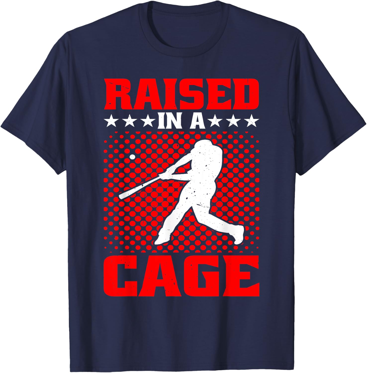 Raised In A Cage T-Shirt - T-Shirt | Navy
