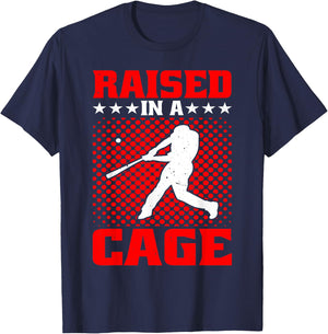 Raised In A Cage T-Shirt - T-Shirt | Navy