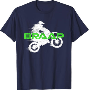 Dirt Bike Braaap Shirt, Youth Motorcross, Kids Dirt Bike T-Shirt - T-Shirt | Navy