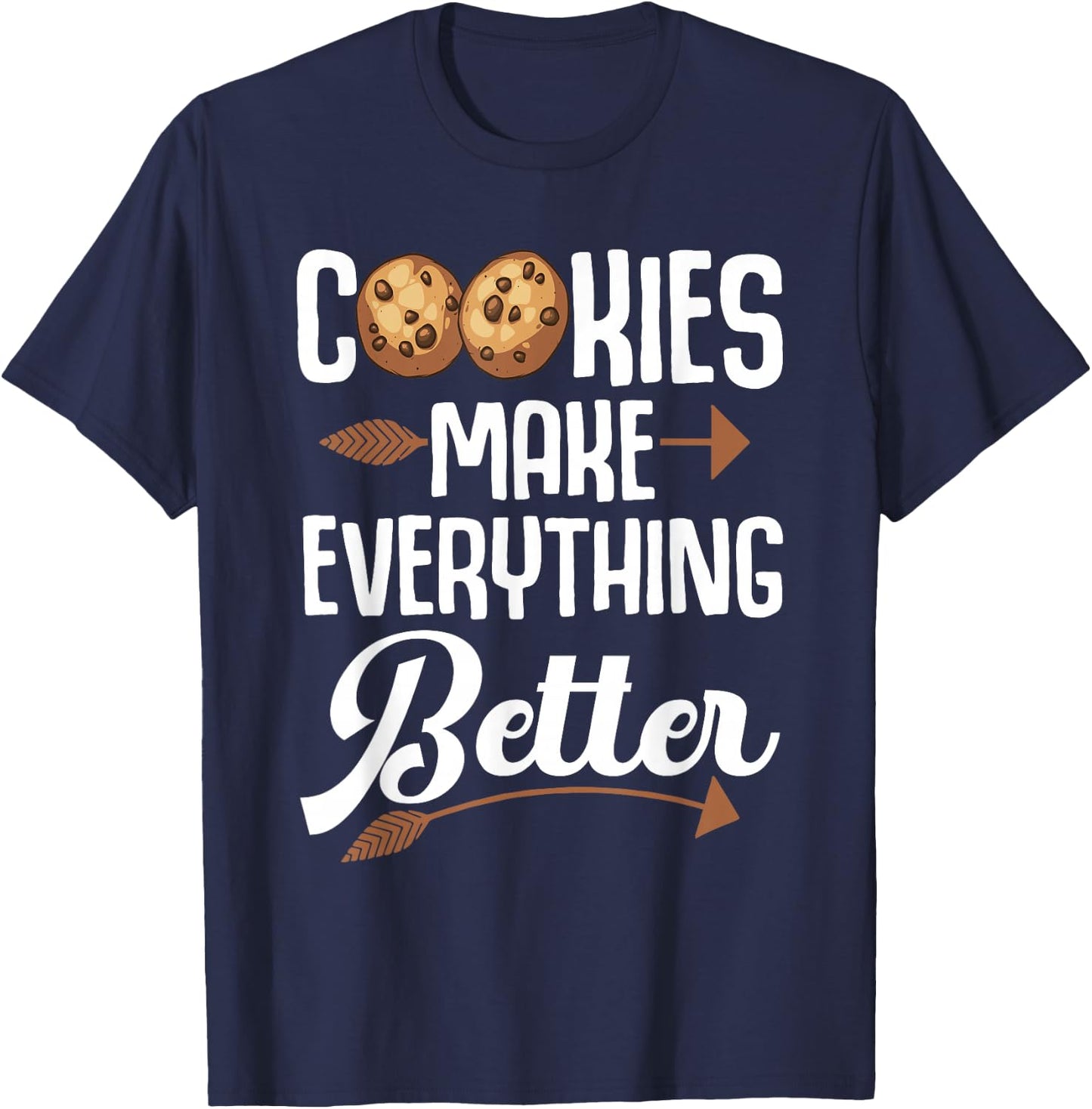 Funny Cookie Lover Art For Kids Men Women Pastry Chef Bakers T-Shirt - T-Shirt | Navy