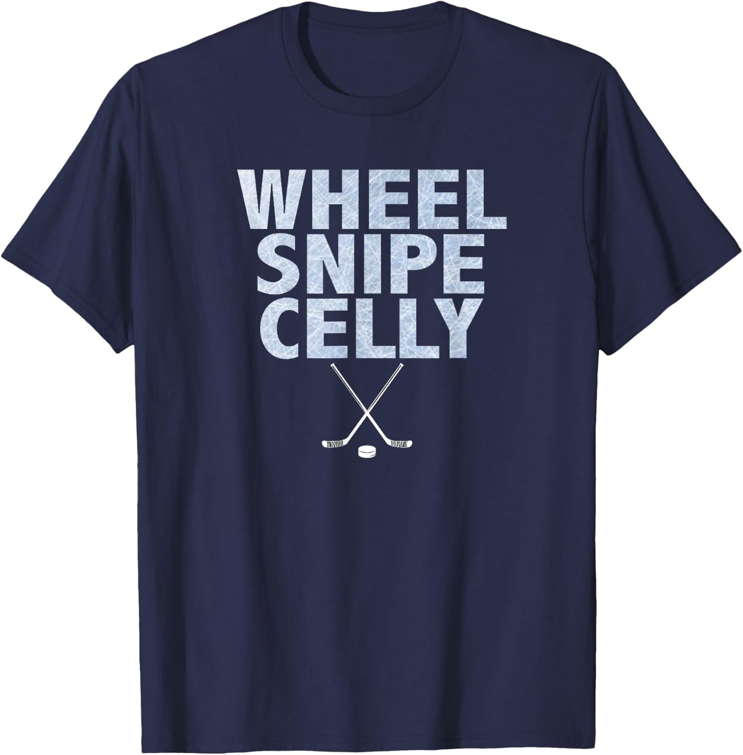 Wheel Snipe Celly Boys Hockey T-Shirt - T-Shirt | Navy