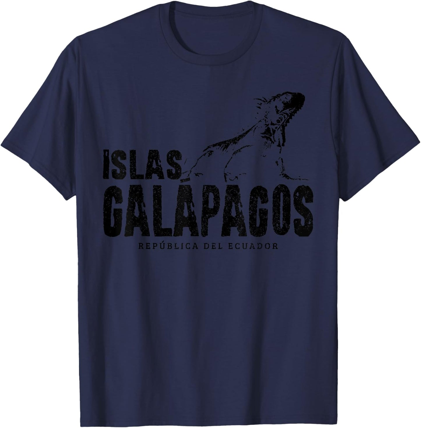 Galapagos Islands Islas Galapagos Iguana Ecuador T-Shirt - T-Shirt | Navy