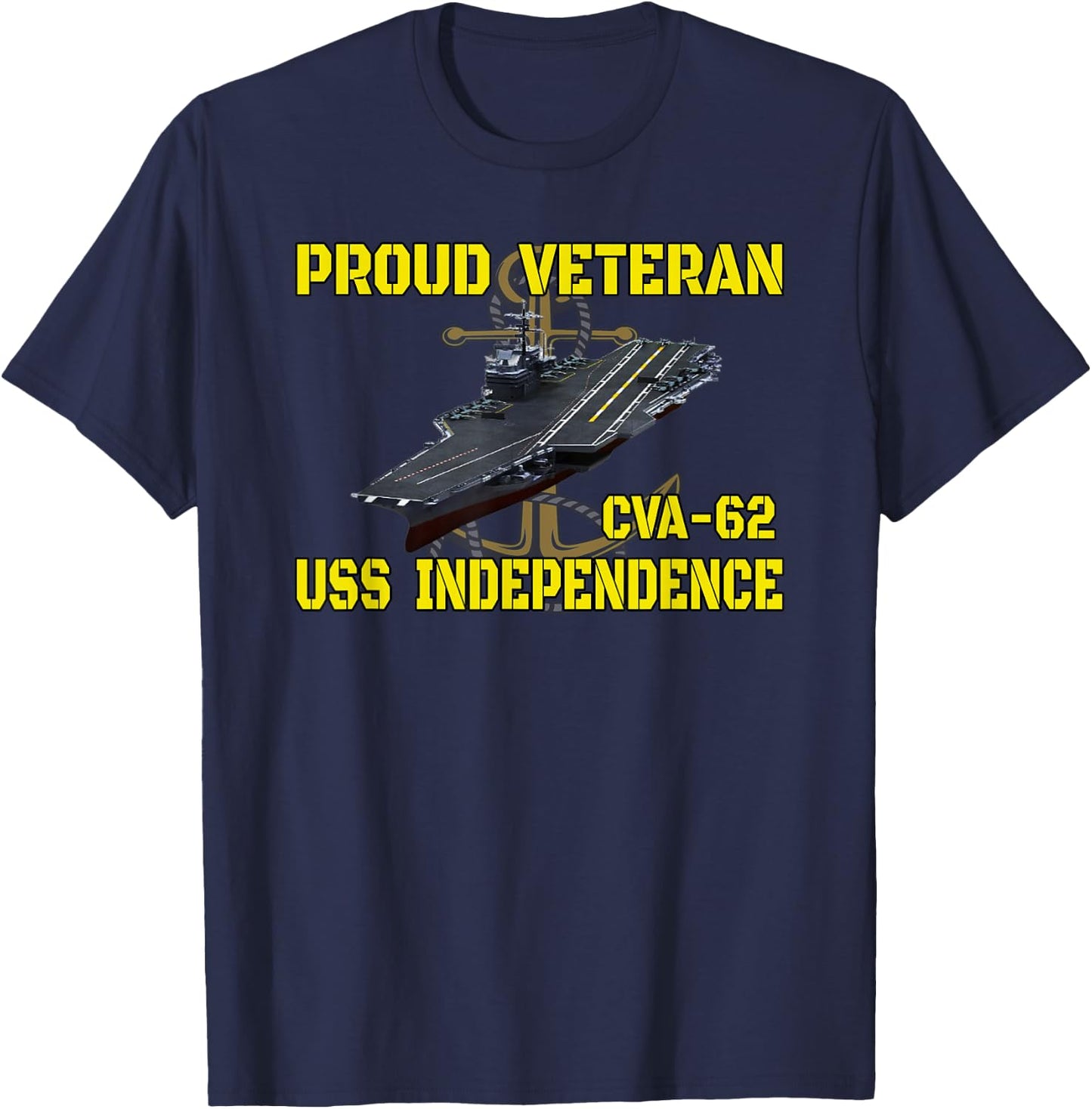 Aircraft Carrier USS Independence CVA-62 Veterans Day Father T-Shirt - T-Shirt | Navy