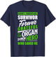 Kidney Transplant Survivor Organ Kidney Donor Recipient T-Shirt - T-Shirt | Navy