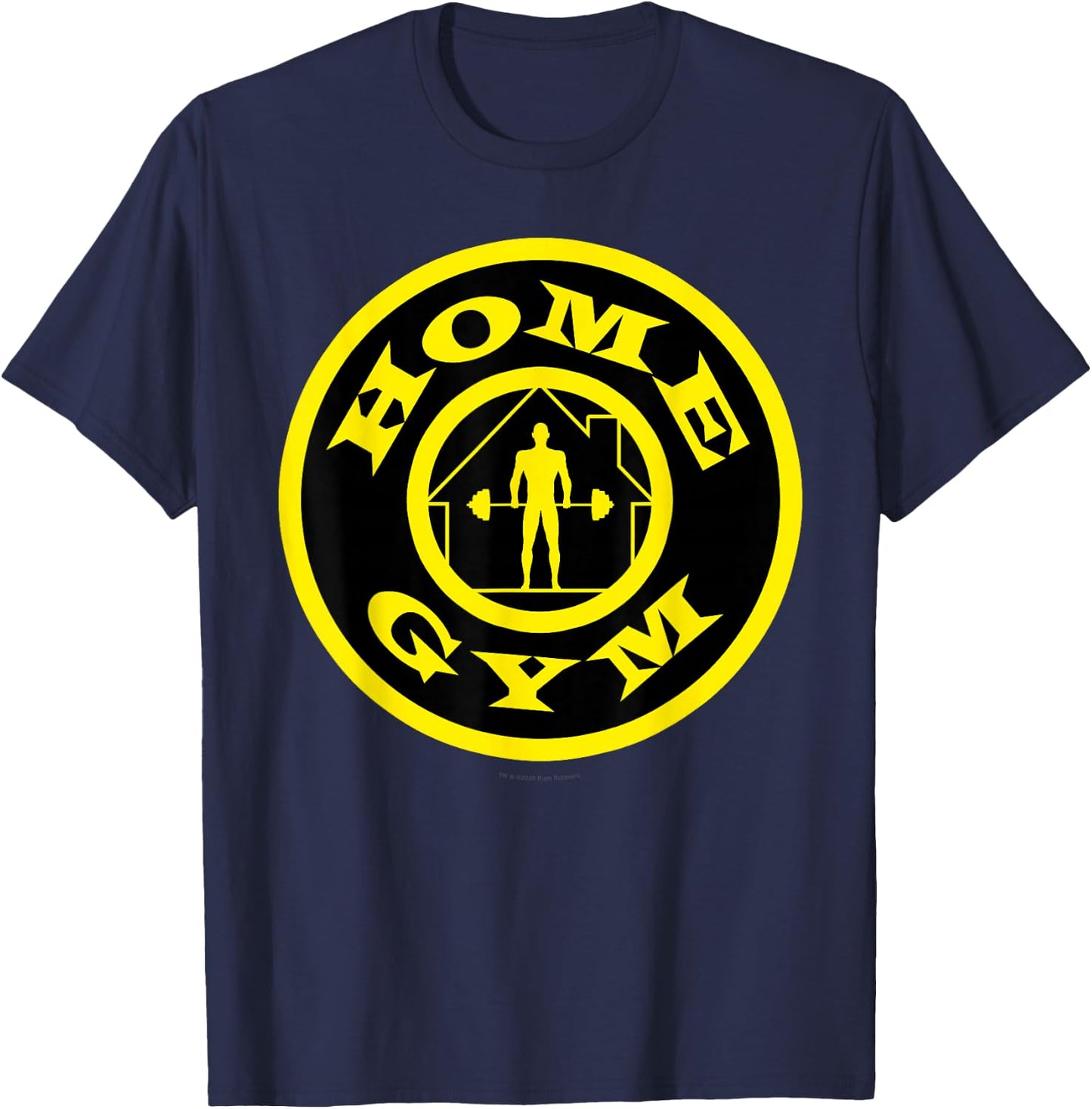 Home Gym Gold's Bodybuilding Weightlifting Fitness Parody T-Shirt - T-Shirt | Navy