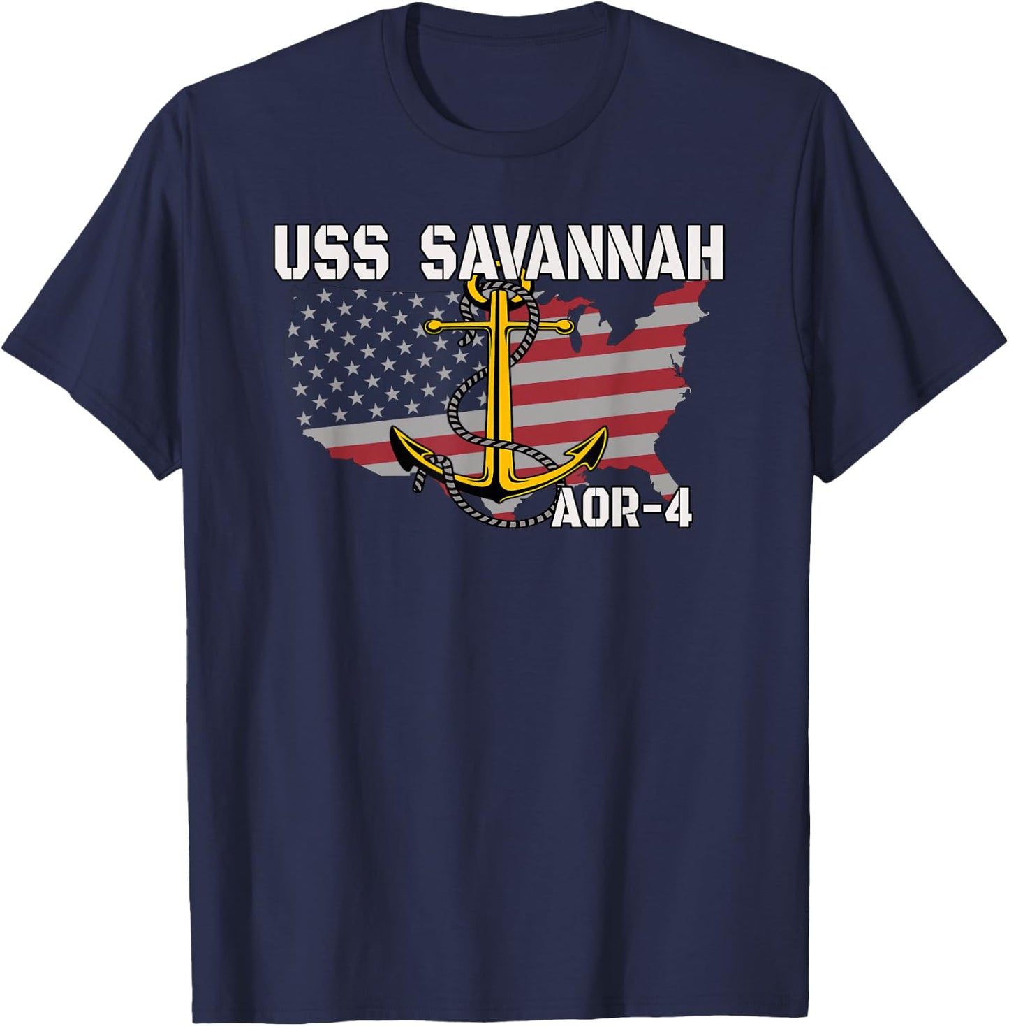 USS Savannah AOR-4 Replenishment Oiler Ship Veterans Day Dad T-Shirt - T-Shirt | Navy