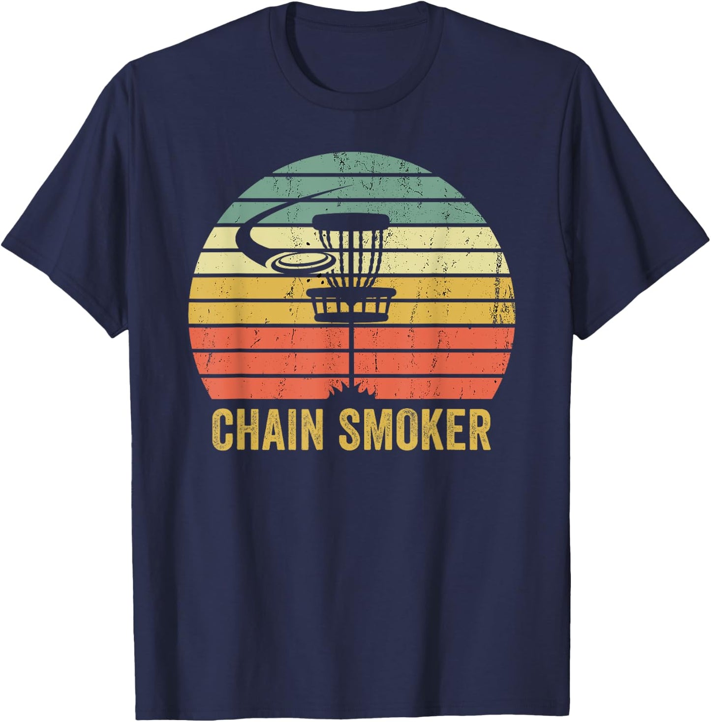 Vintage Disc Golf Funny Retro Frisbee Golf Disc Sport Gift T-Shirt - T-Shirt | Navy