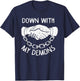 Down with My Demons Deal Handshake Aesthetic Humour Goth T-Shirt - T-Shirt | Navy