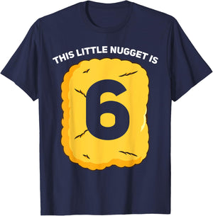 6 Year Old Chicken Nugget Birthday Party T-Shirt - T-Shirt | Navy